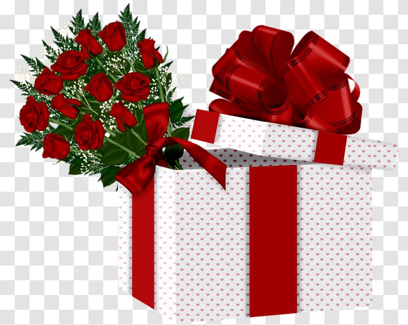 Christmas Gift Ribbon Clip Art - Decorative Box - Cartoon Valentine's Day Painted Dress Transparent PNG