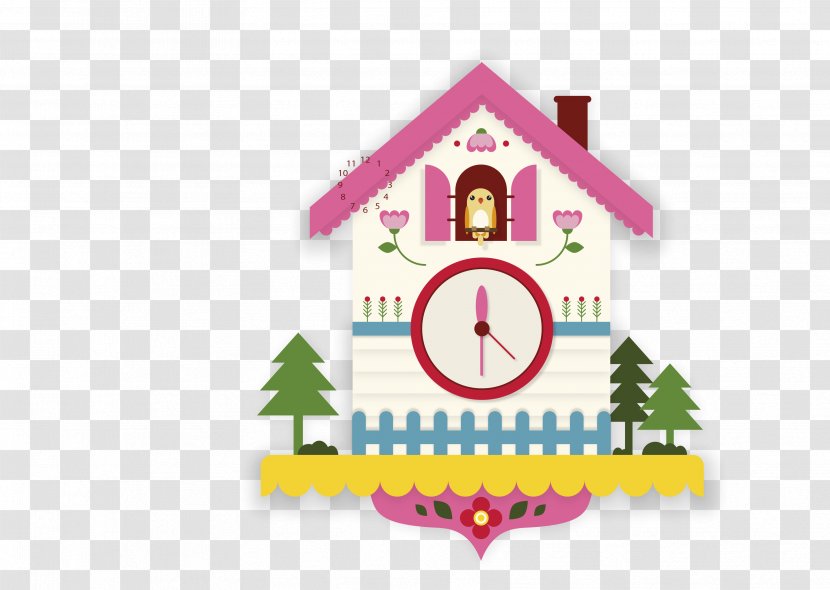 Cuckoo Clock Euclidean Vector Alarm - Color Woodpecker Warrior Wall Transparent PNG