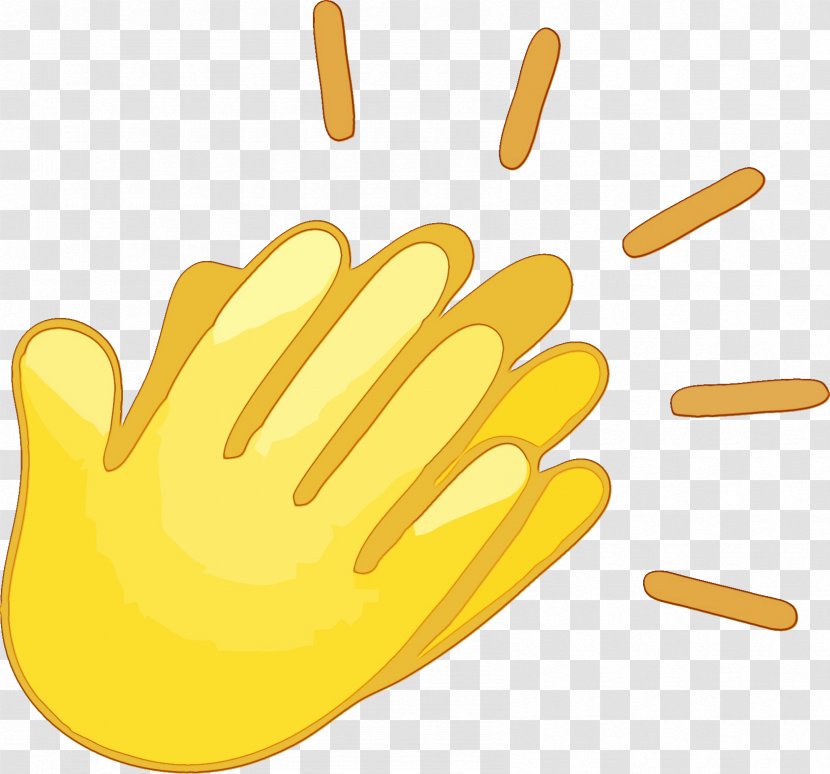 Produce Finger Yellow Design Material - Watercolor - Glove Safety Transparent PNG