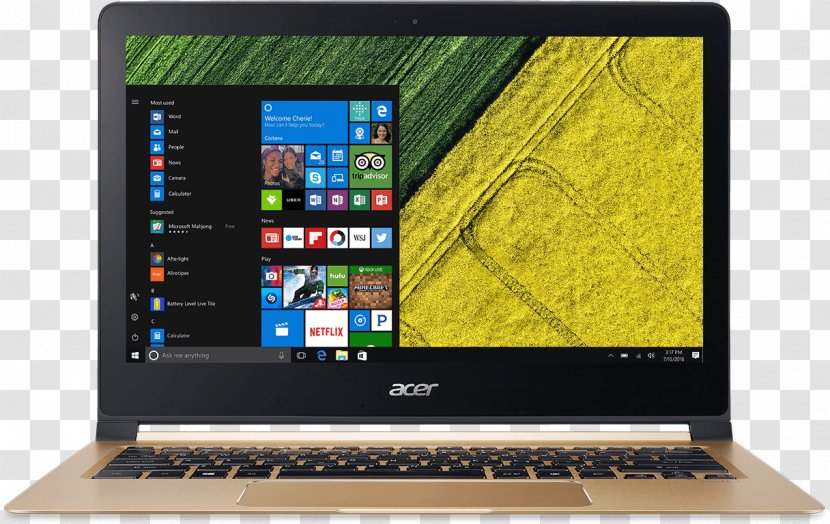 Laptop Acer Swift 7 Notebook With Intel I7-7Y75, 8GB 512GB SSD NX.GK6EK.003 13.30 Core I5 - Personal Computer Transparent PNG