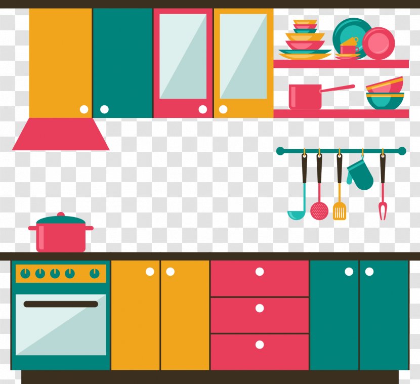 Kitchen Utensil Cabinet - Table - Vector Transparent PNG