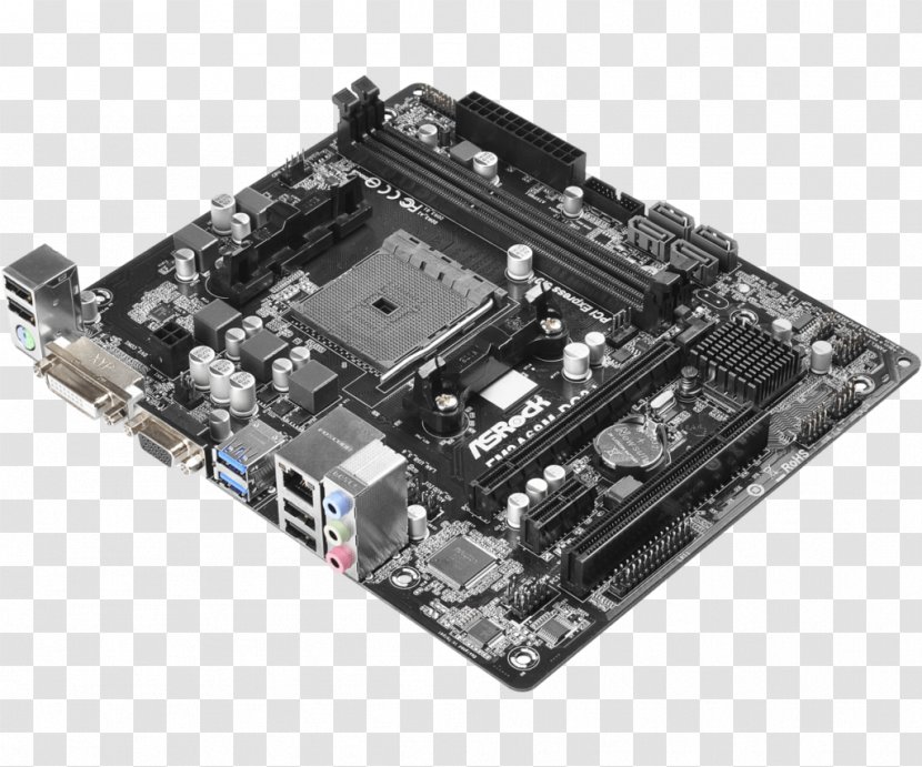 ASRock Motherboard Amd Fm2A68M-Dg3 + A68 Micro ATX Socket Fm2 100 Gr MicroATX FM2+ - Electronic Device - Computer Transparent PNG