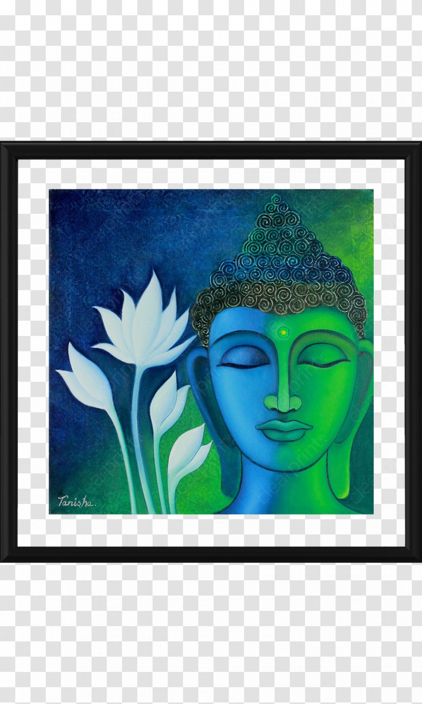 Gautama Buddha Painting Buddhism Canvas Buddhist Art - Flower - Redmi Transparent PNG