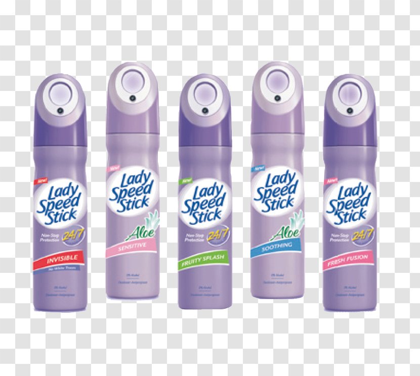 Deodorant Speed Stick Antiperspirant Aerosol Spray Plastic - Aloe Vera Splash Transparent PNG