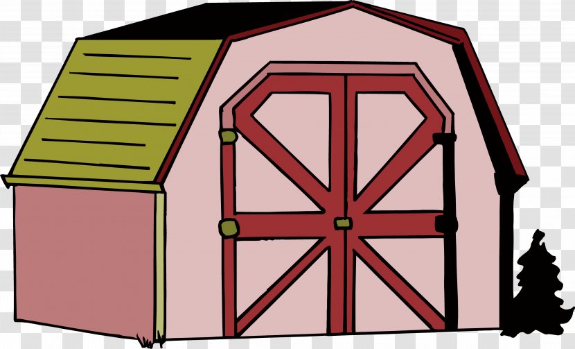 Warehouse Cartoon Illustration - Building - Vector Farm Red Map Logo Transparent PNG