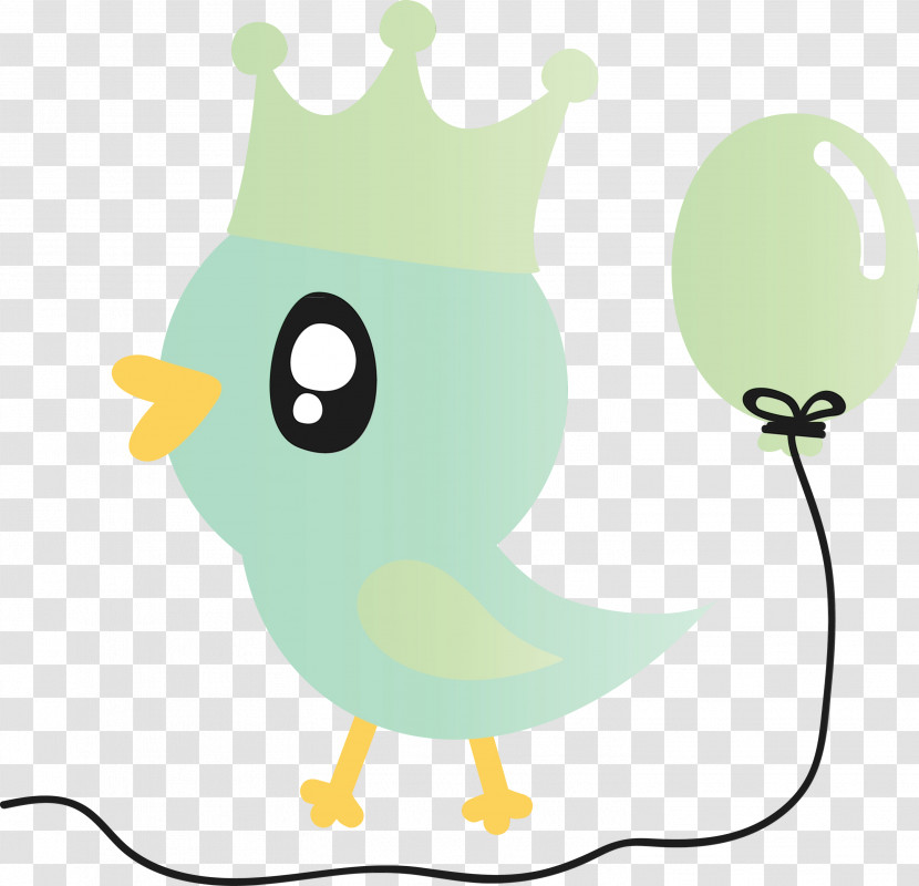 Green Cartoon Bird Tail Transparent PNG