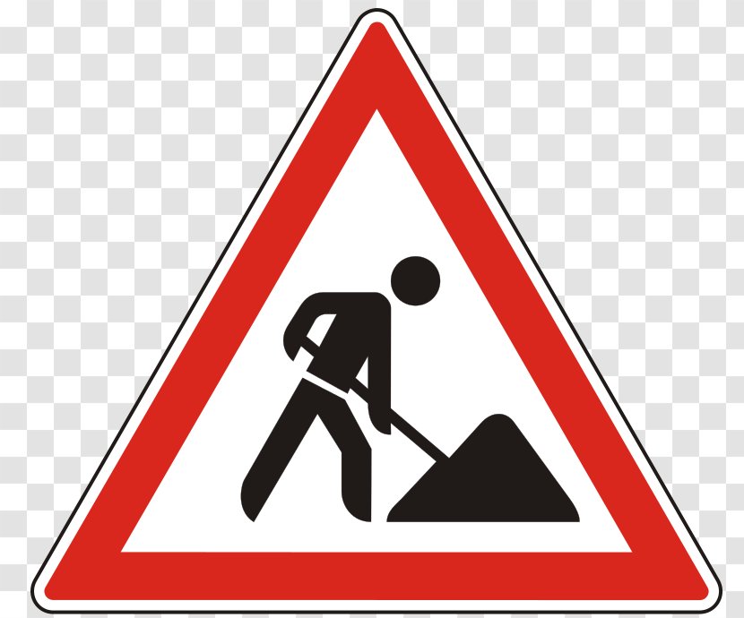 Traffic Sign Warning Roadworks - Text - Highway Code Transparent PNG