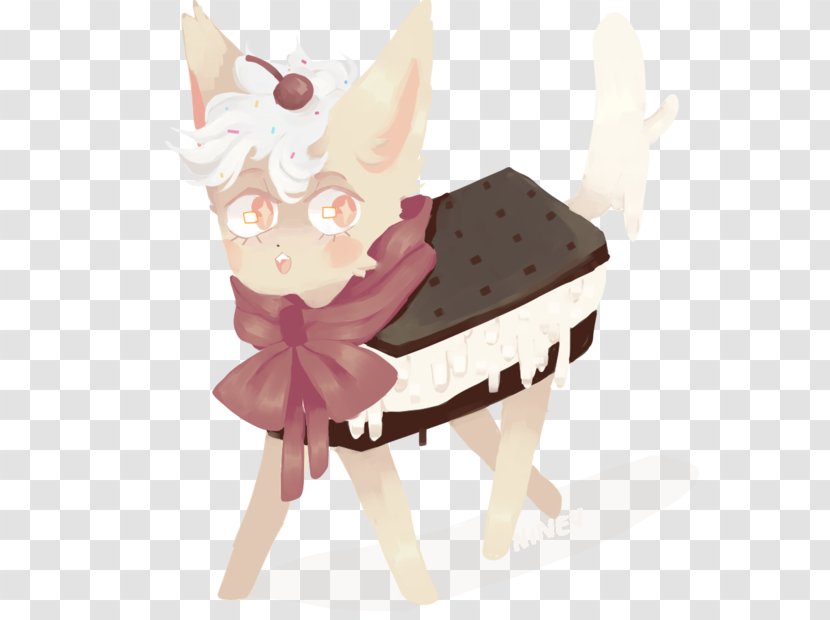 Figurine Pink M Animal Character - Ice Cream Sandwich Day Transparent PNG