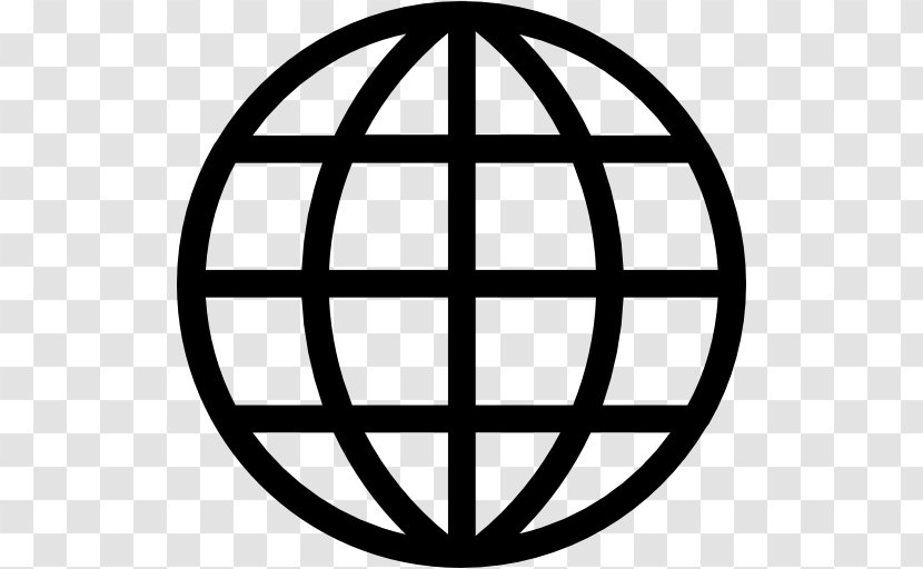 Globe Clip Art - Black And White Transparent PNG