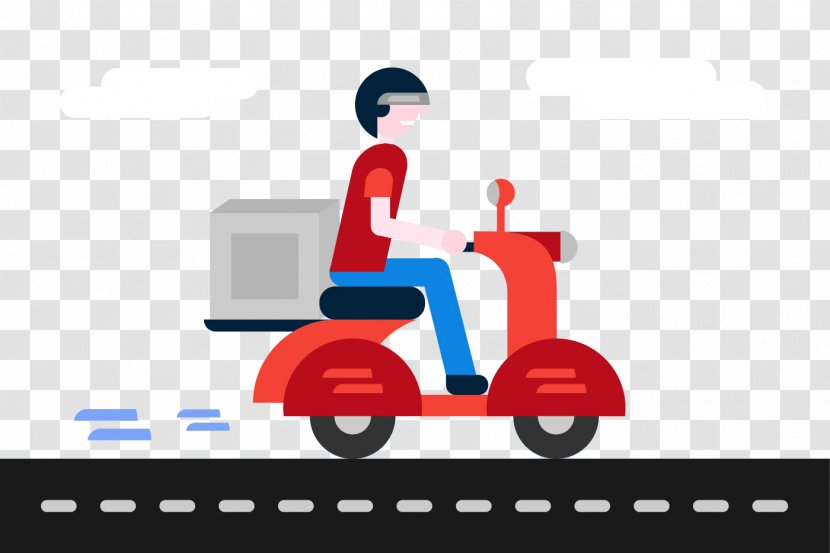 Pizza Delivery Scooter Courier - Human Behavior Transparent PNG