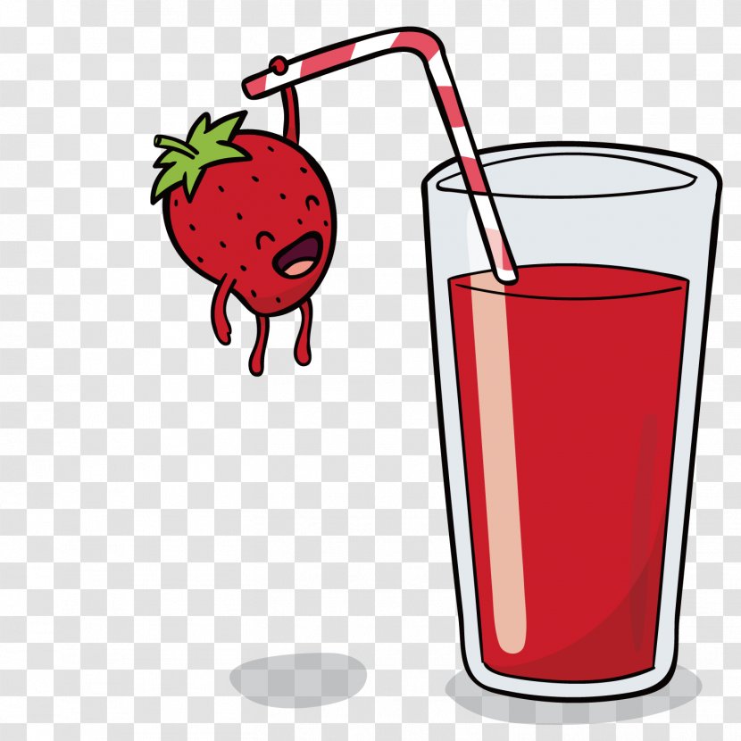 Orange Juice Smoothie Pomegranate Strawberry - Vector Transparent PNG
