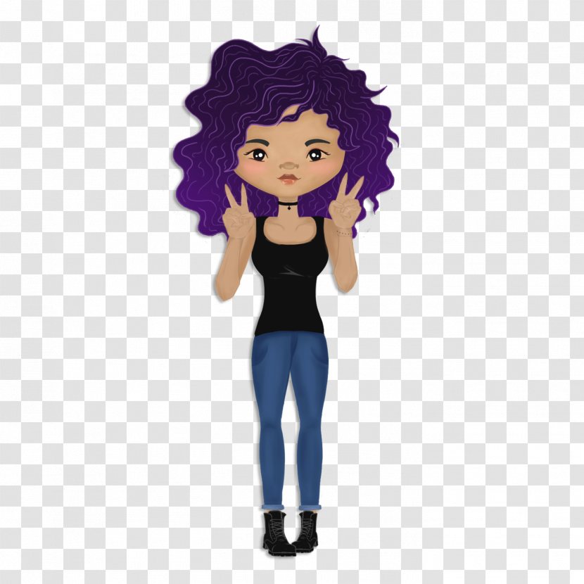 Black Hair Character Figurine Fiction - Doll - Fictional Transparent PNG
