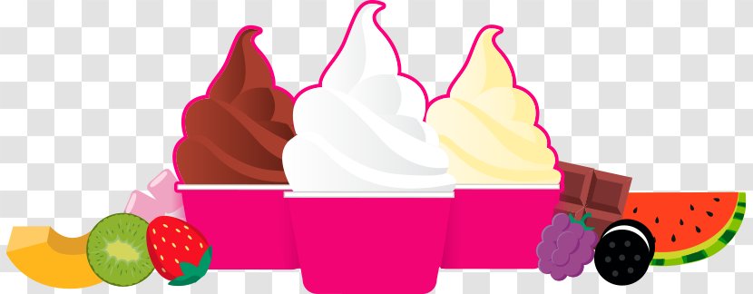 Frozen Yogurt Ice Cream Yoghurt Clip Art Cherry Garcia - Pink Transparent PNG