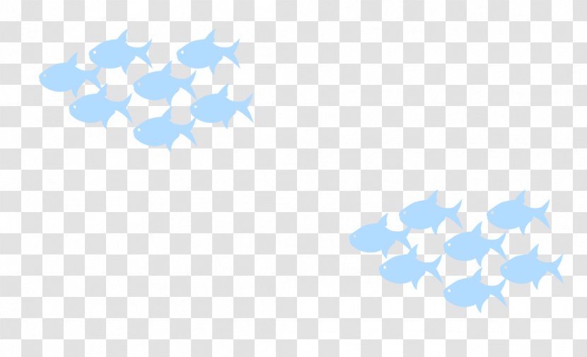 Sky Petal Pattern - Point - Blue Cartoon Fish Floating Material Transparent PNG