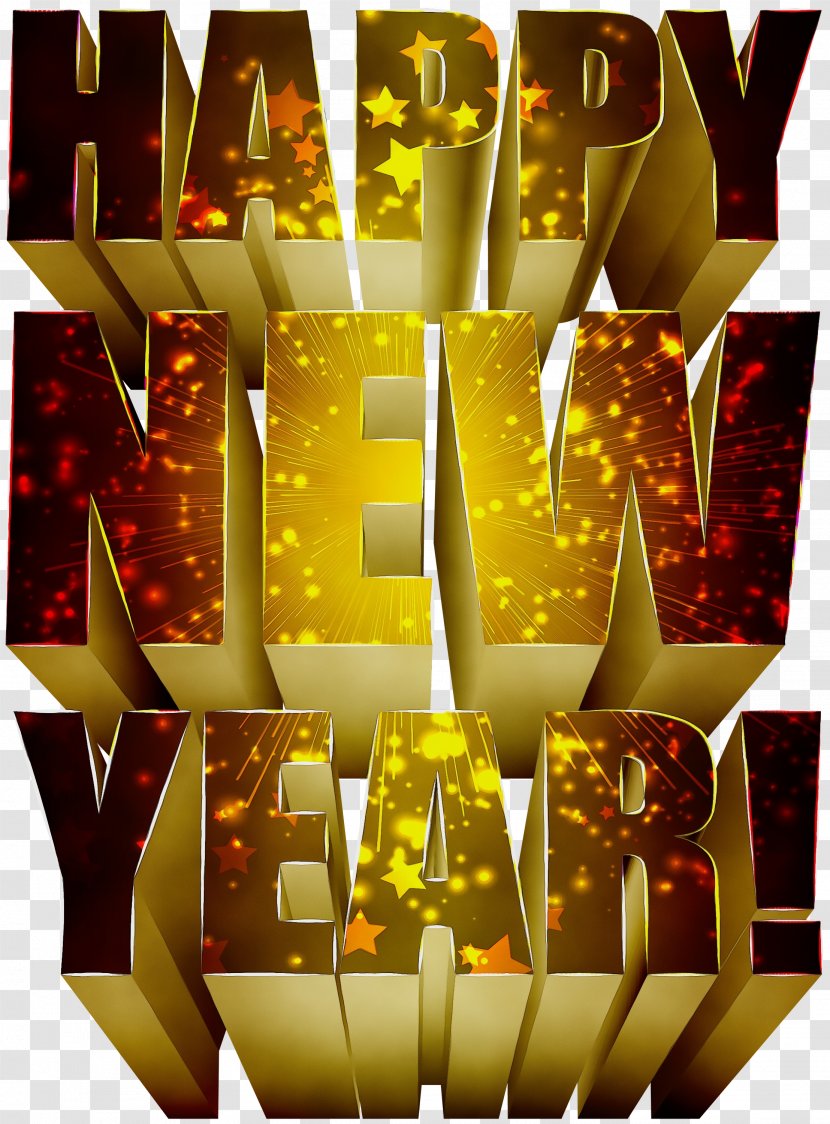 New Years Eve Background - Yellow - Animation Transparent PNG