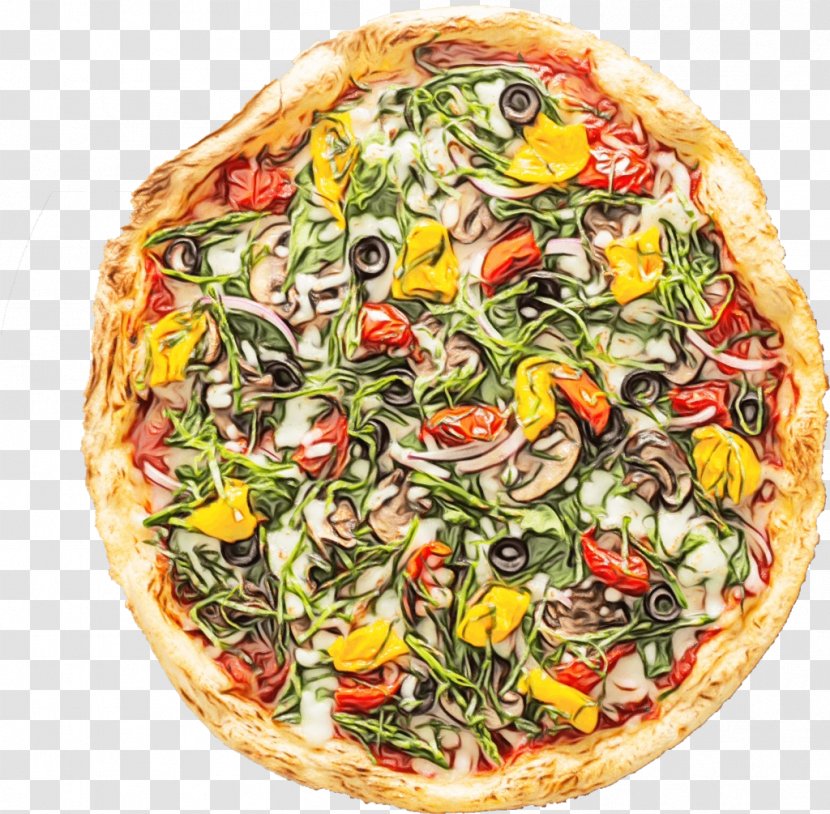 Food Cuisine Dish Pizza Flatbread - Italian - Baked Goods Junk Transparent PNG