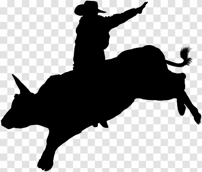 Cattle Bull Riding Professional Riders Rodeo Decal - Black Transparent PNG