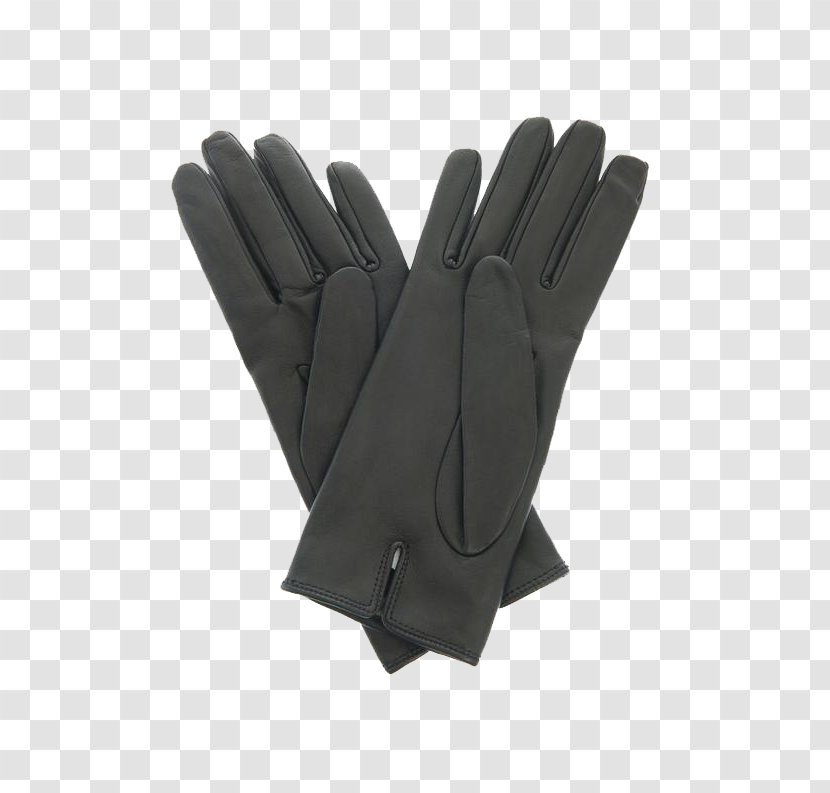Driving Glove Zipper Leather - Lining - Black Men's Gloves With Transparent PNG