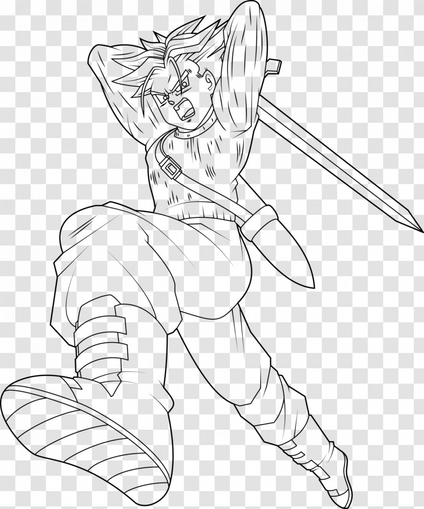 Trunks Goku Line Art Gohan Bulma Transparent PNG