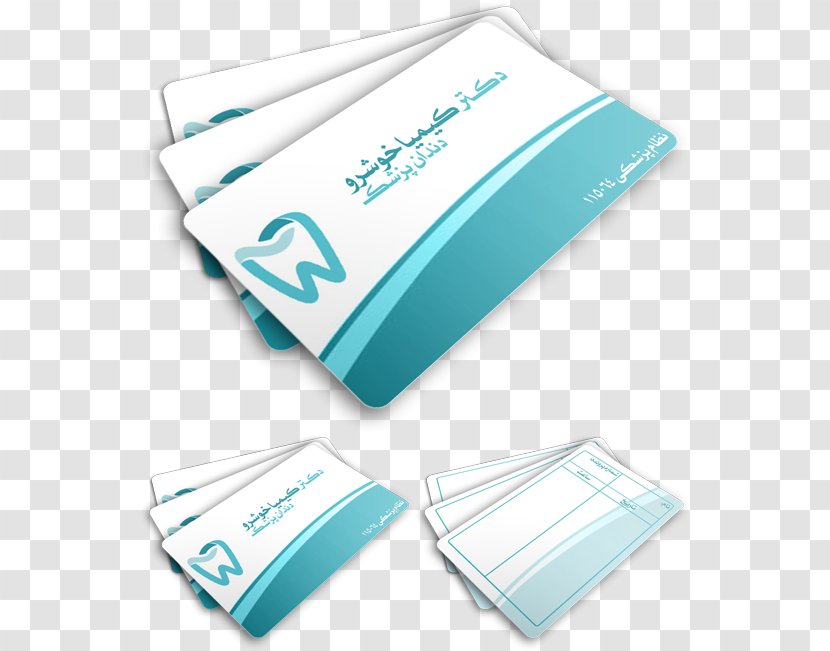 Turquoise Teal Logo Brand - Business Cards - Visit Card Transparent PNG