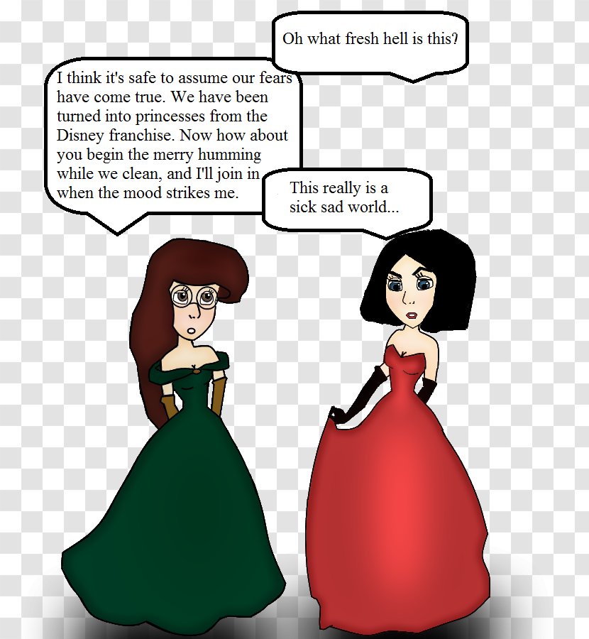 Fiction Human Behavior Cartoon Conversation - Frame - Princess And The Pea Transparent PNG