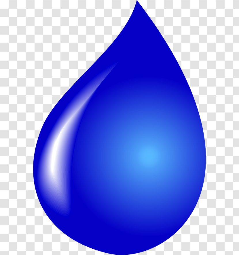 Drop Water Clip Art - Electric Blue - Cartoon Drops Transparent PNG