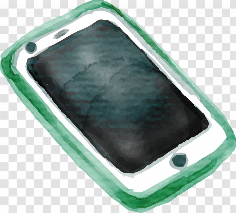 Travel Watercolor Painting Baggage Tourism - White Apple Phone Transparent PNG