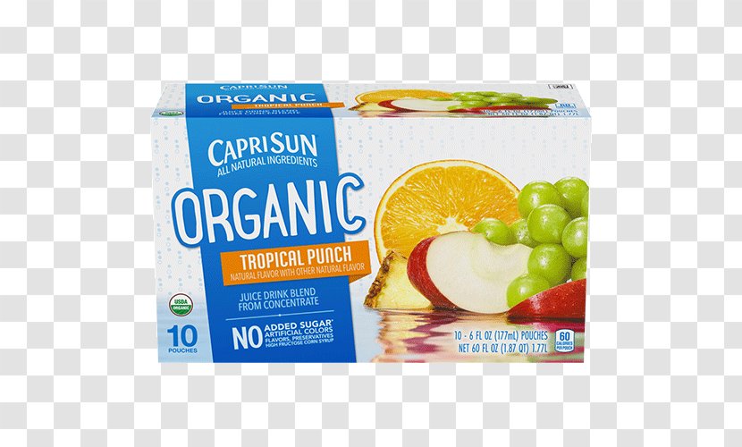 Juice Organic Food Punch Lemonade Capri Sun - Vegetarian Transparent PNG