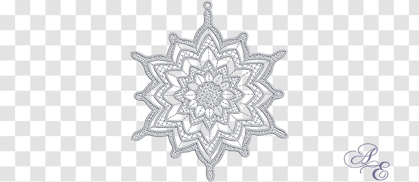 Embroidery Pattern Lace Stitch Yarn - White - Snowflake 1 Transparent PNG