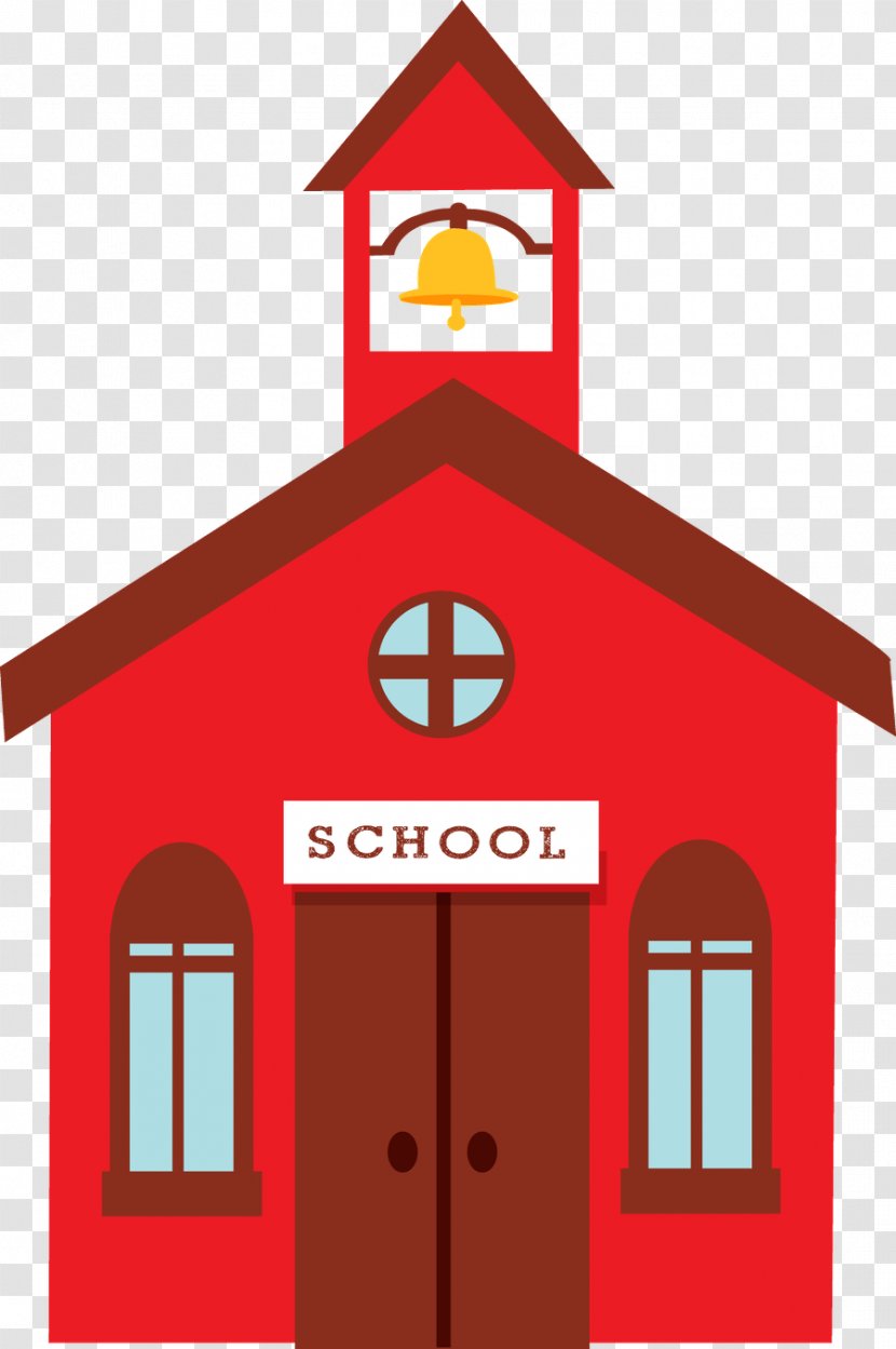 School Clip Art - Area - Red Teaching Building Transparent PNG