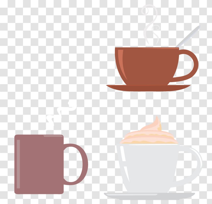Coffee Cup Tea Cream - Vector Transparent PNG