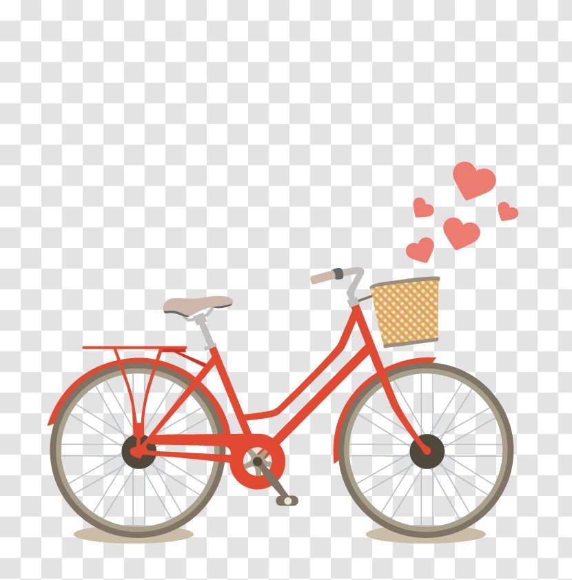 Vector Red Bicycle - Racing - Vehicle Transparent PNG