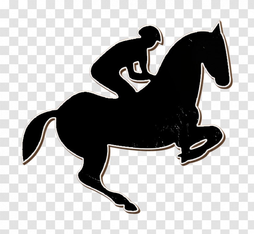 Sports Icon Jockey Icon Jumping Horse With Jockey Silhouette Icon Transparent PNG