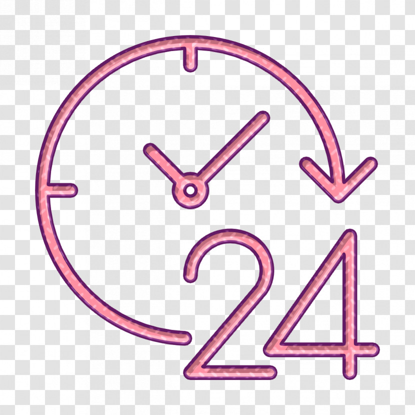 Time Icon Clock Icon 24 Hours Icon Transparent PNG