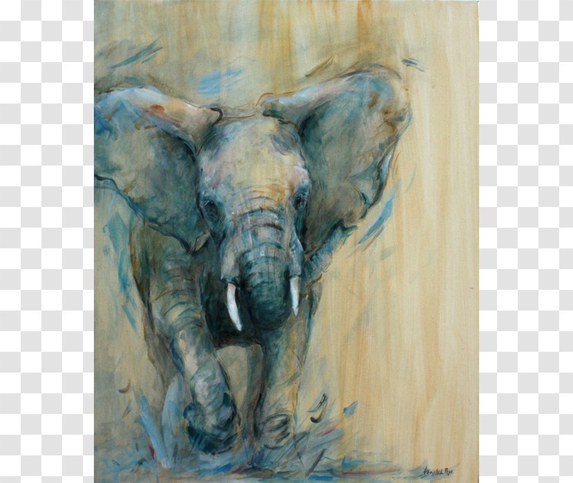 Indian Elephant African Watercolor Painting - Elephantidae - Young And Energetic Transparent PNG