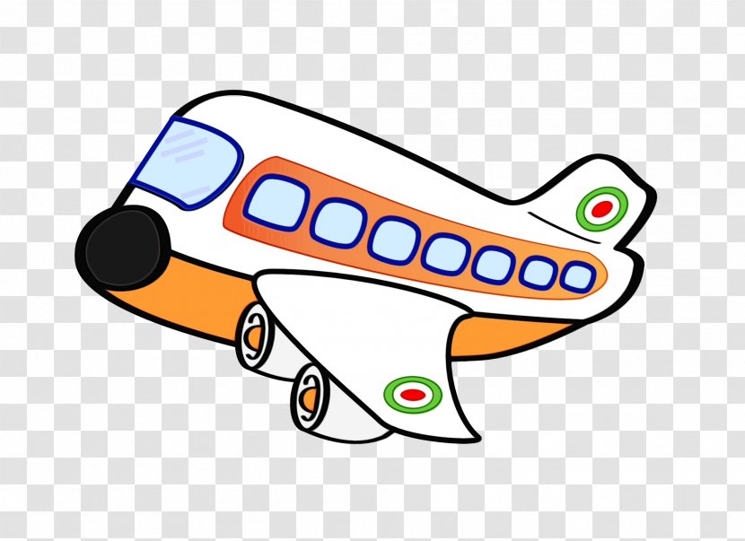 Clip Art Cartoon Air Travel Airplane Vehicle - Paint - Sticker Transparent PNG