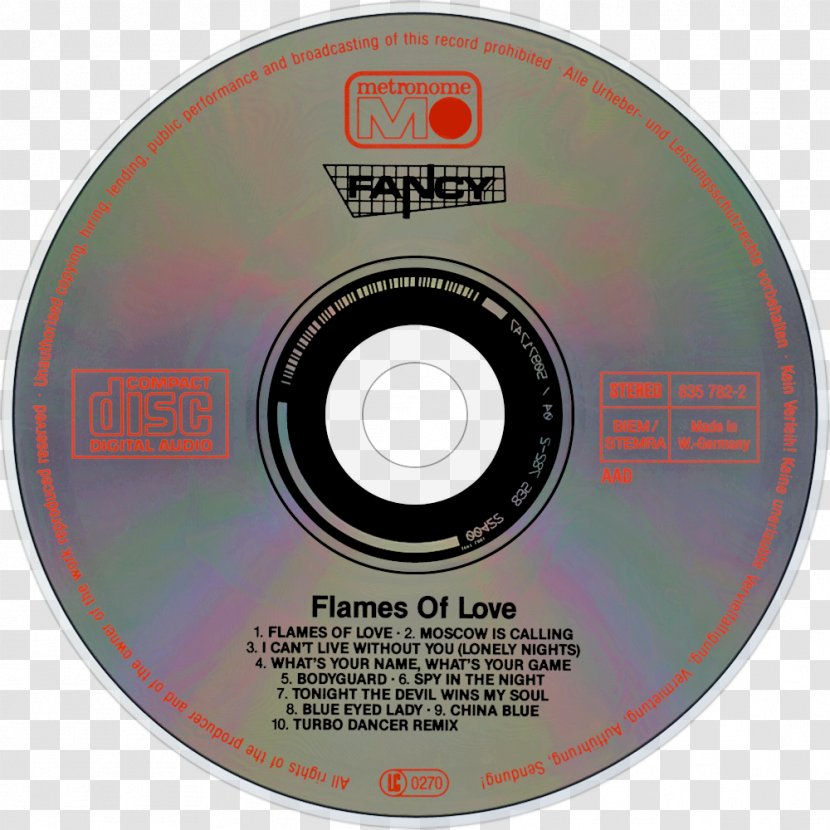 Compact Disc - Label - Flame Of Love Transparent PNG