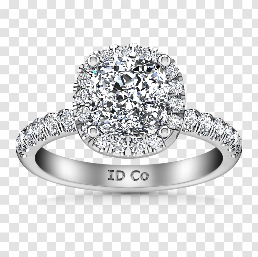 Earring Engagement Ring Diamond Cut De Beers - Platinum Transparent PNG