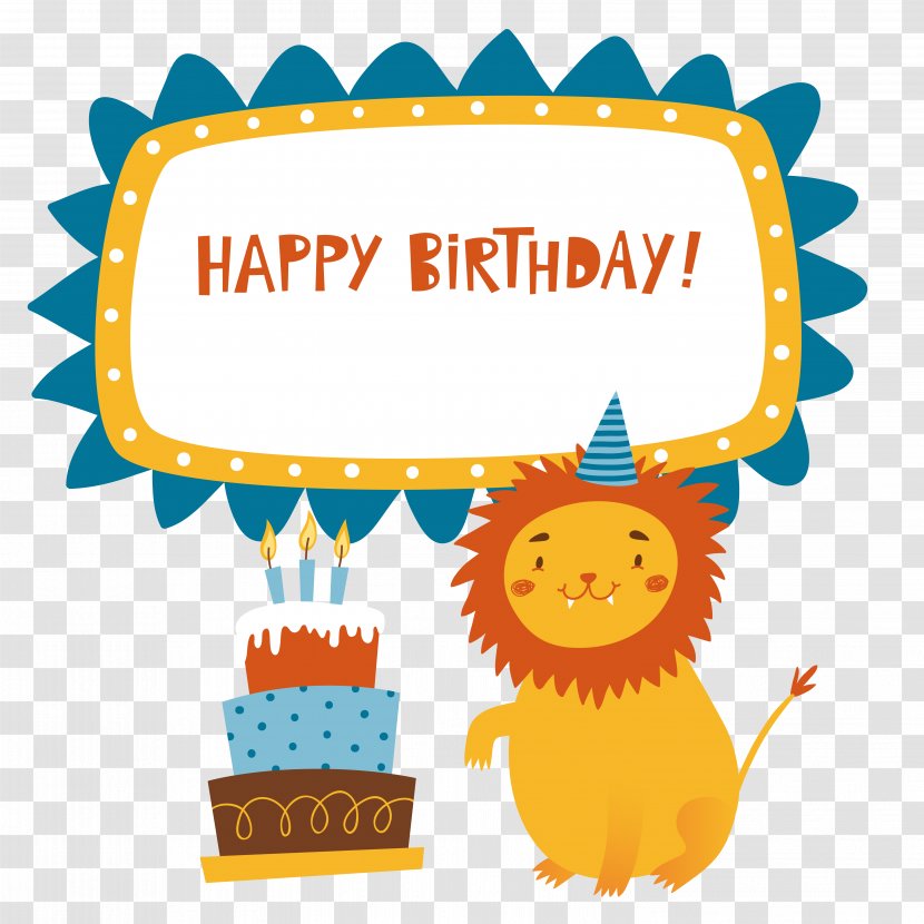 Birthday Cake Lion Happy To You - Happy,birthday Transparent PNG