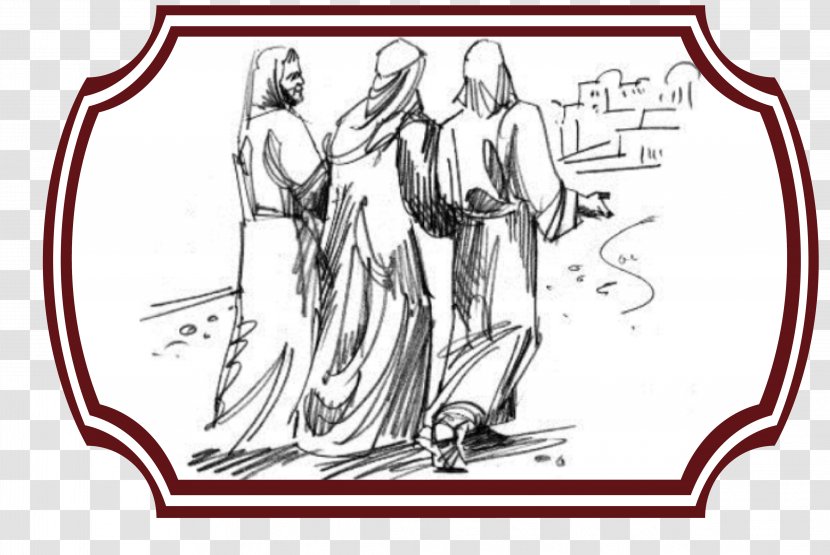 Road To Emmaus Appearance Gospel Of Luke Bible Miracles Jesus - Watercolor - Cartoon Transparent PNG
