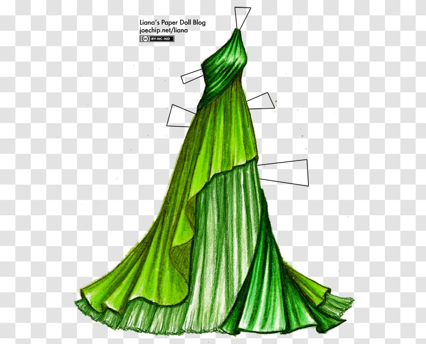 Paper Doll Dress Evening Gown - Fashion Design - Shading Material Transparent PNG