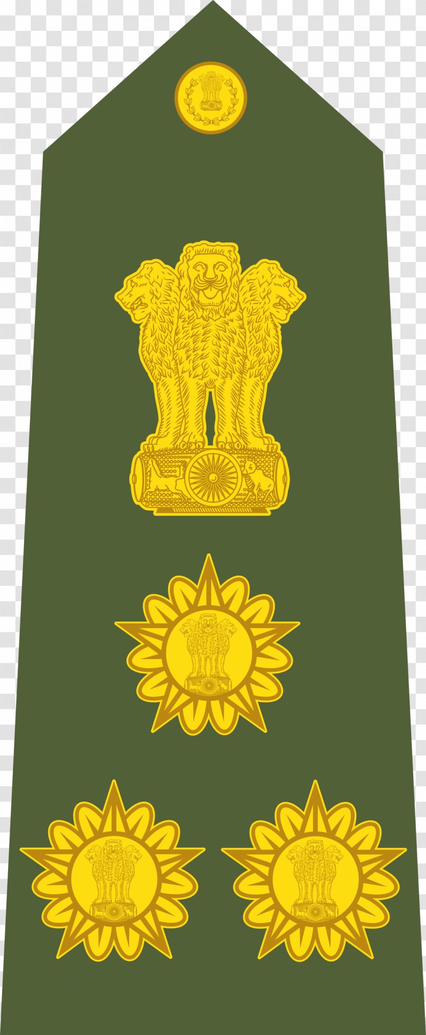 Indian Army Colonel Lieutenant Military Rank Officer - Sunflower Seed Transparent PNG