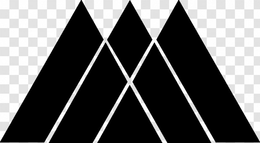 Triangle Dofus Symmetry Pattern - Black And White Transparent PNG