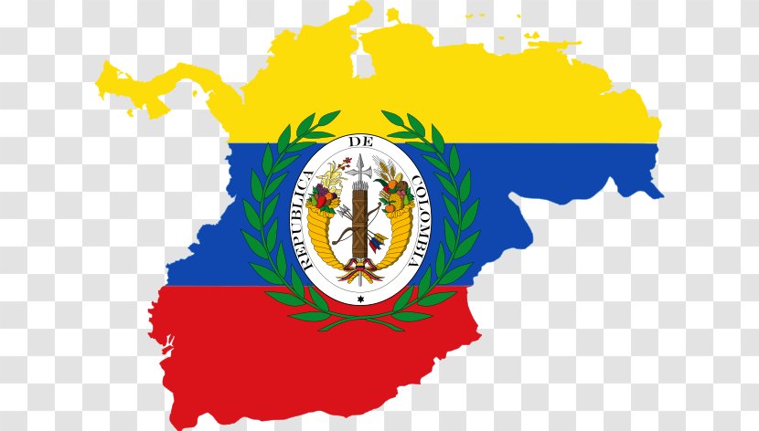 Flag Of Gran Colombia First Republic Venezuela - Area Transparent PNG