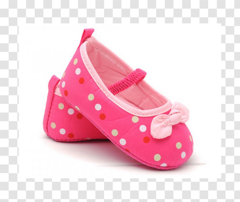 Pink M Shoe - Polka Dots Transparent PNG