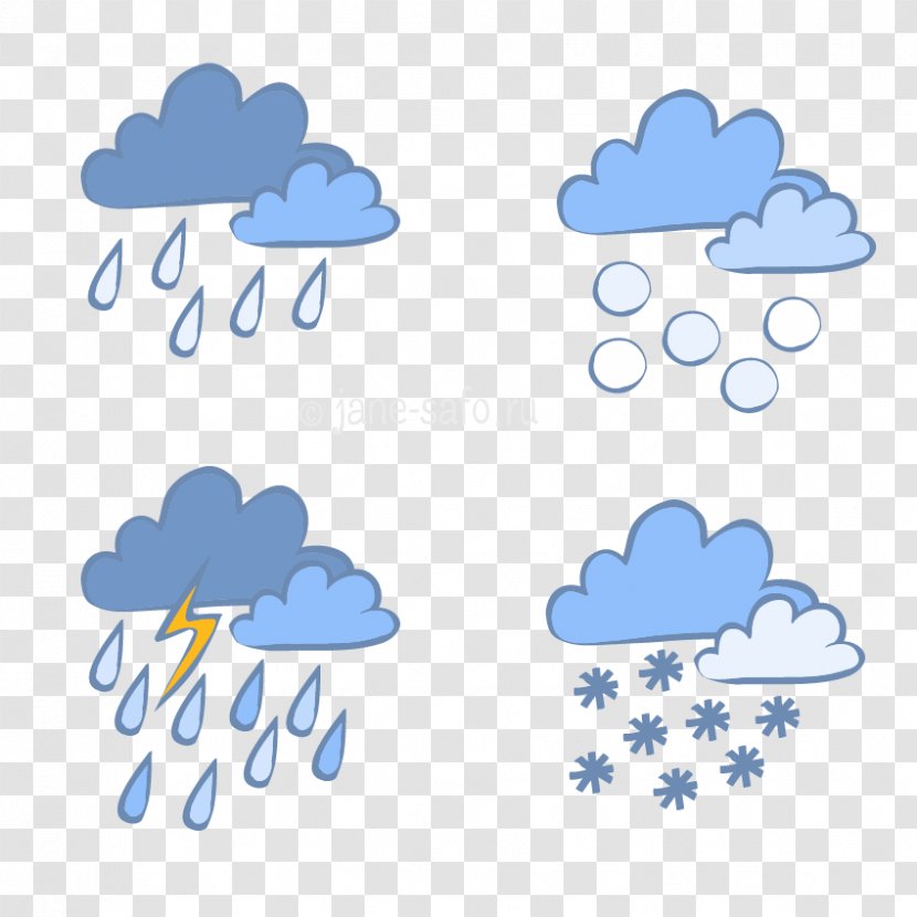 Cloud Climate Clip Art - Blue Transparent PNG