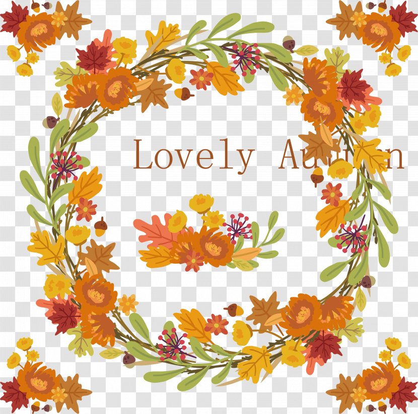 Wreath Autumn - Illustration - Fall Design Transparent PNG