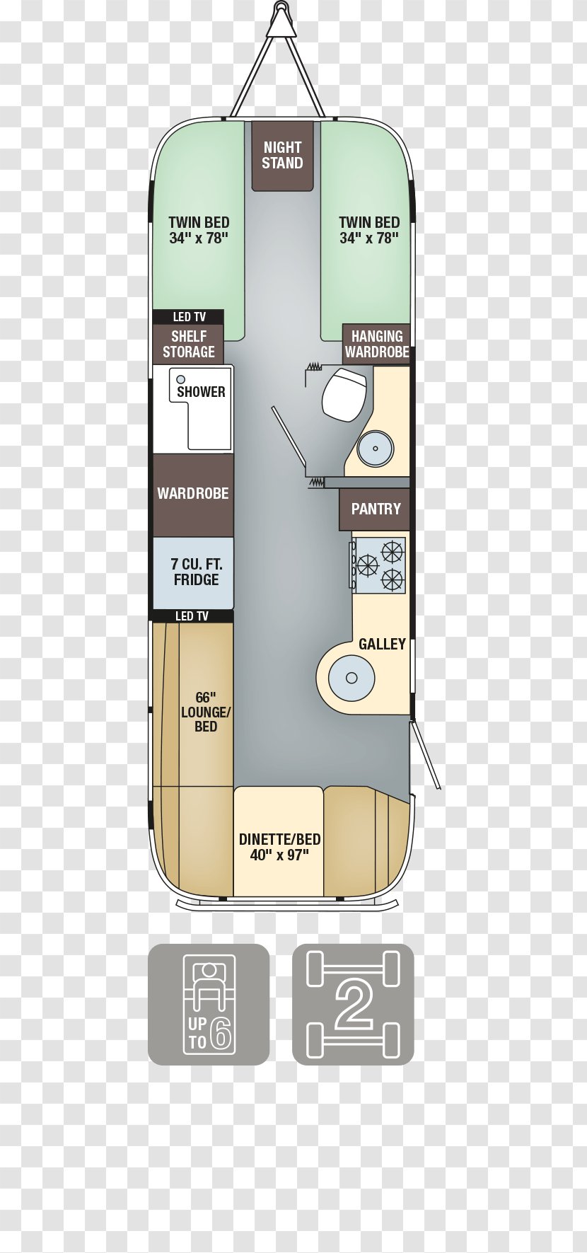 Floor Plan Airstream Caravan House - Landyacht - Battery Furnace Transparent PNG