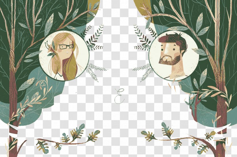 Wedding Invitation Marriage Convite Illustration - Behance - Trees Transparent PNG