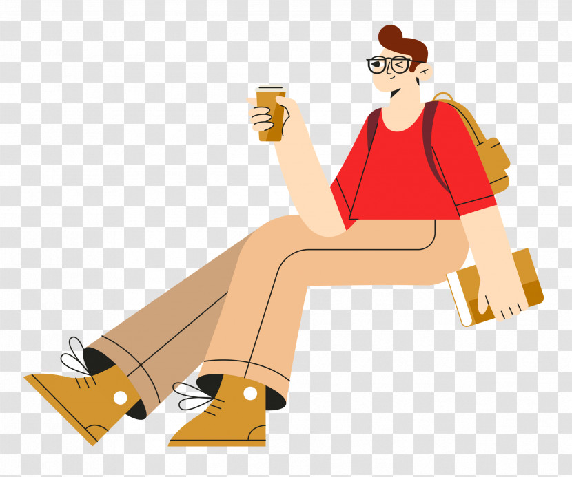 Man Sitting On Chair Transparent PNG